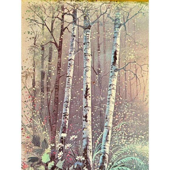 Vintage Andres Orpinas Art Print, Boy and Girl Collecting Flowers Wall Decor - Picture 12 of 16